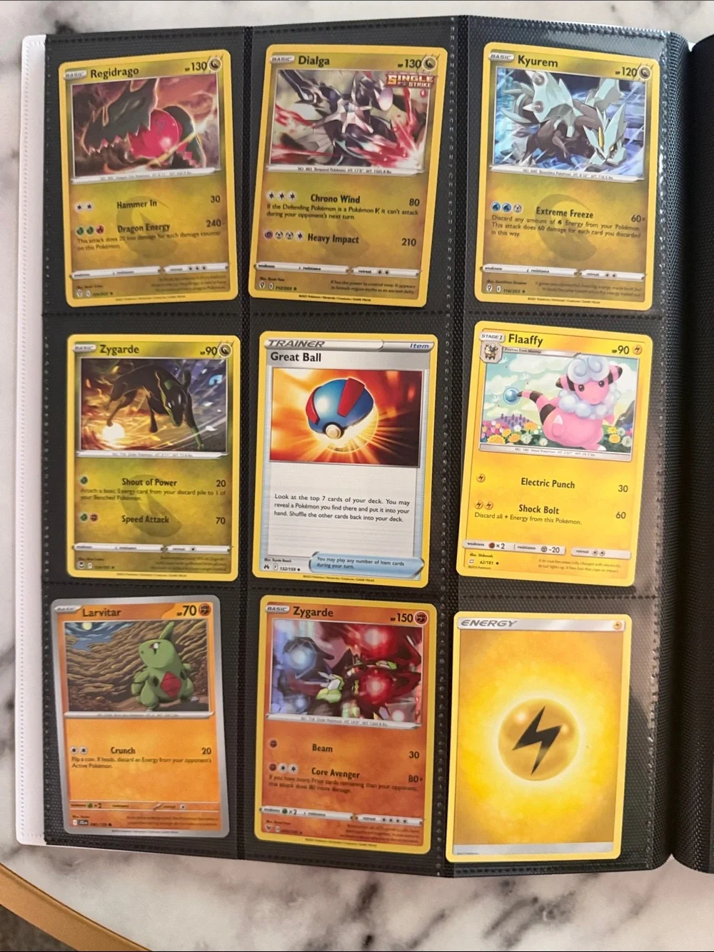 Pokemon Card Binder pages of cards - lots of sets